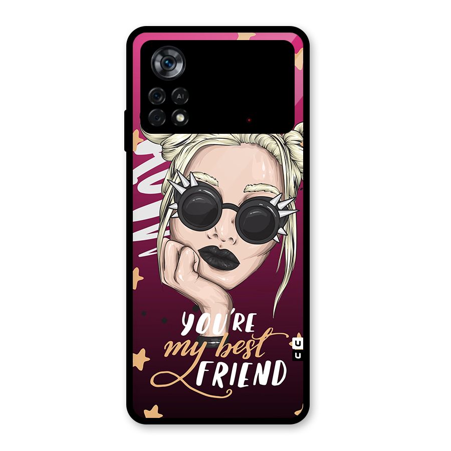 You My Best Friend Glass Back Case for Poco X4 Pro 5G