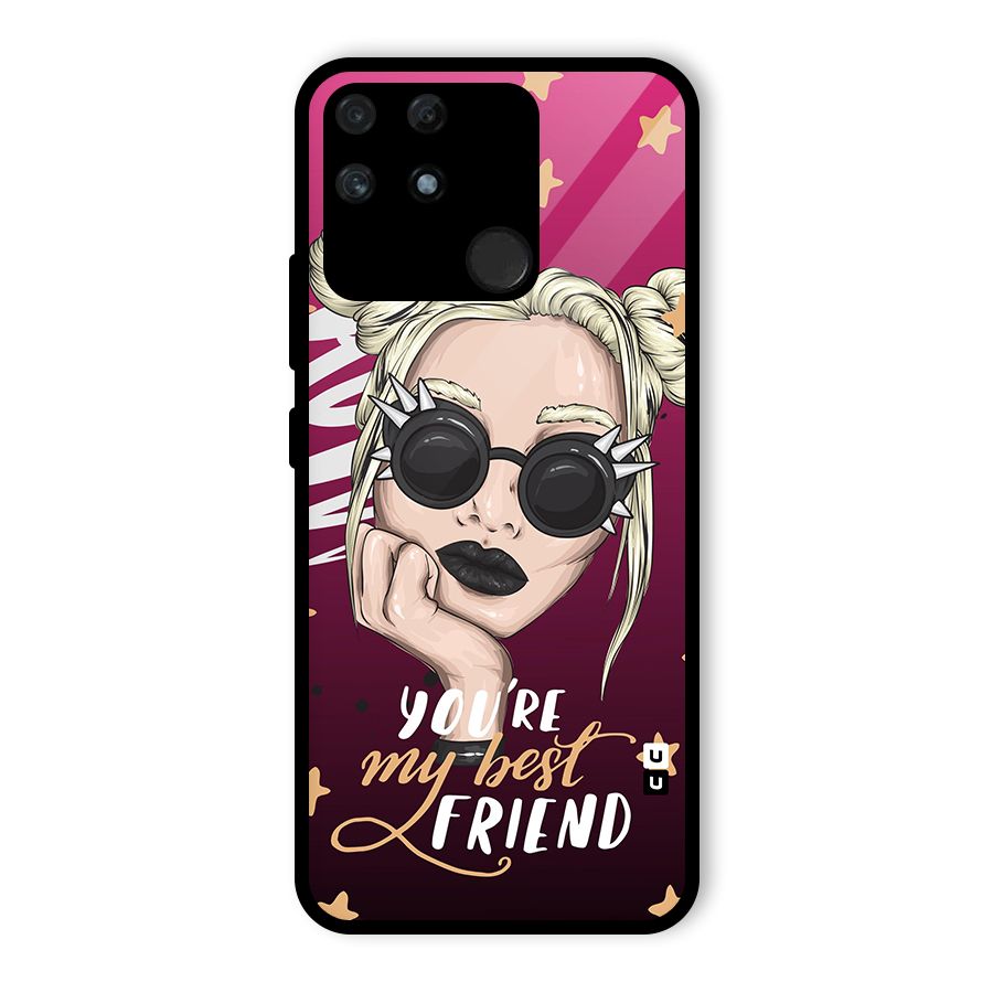 You My Best Friend Glass Back Case for Realme Narzo 50A