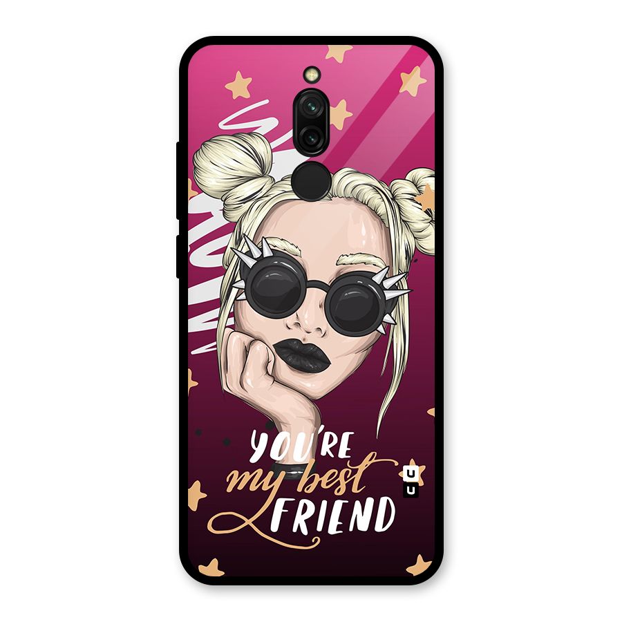 You My Best Friend Glass Back Case for Redmi 8