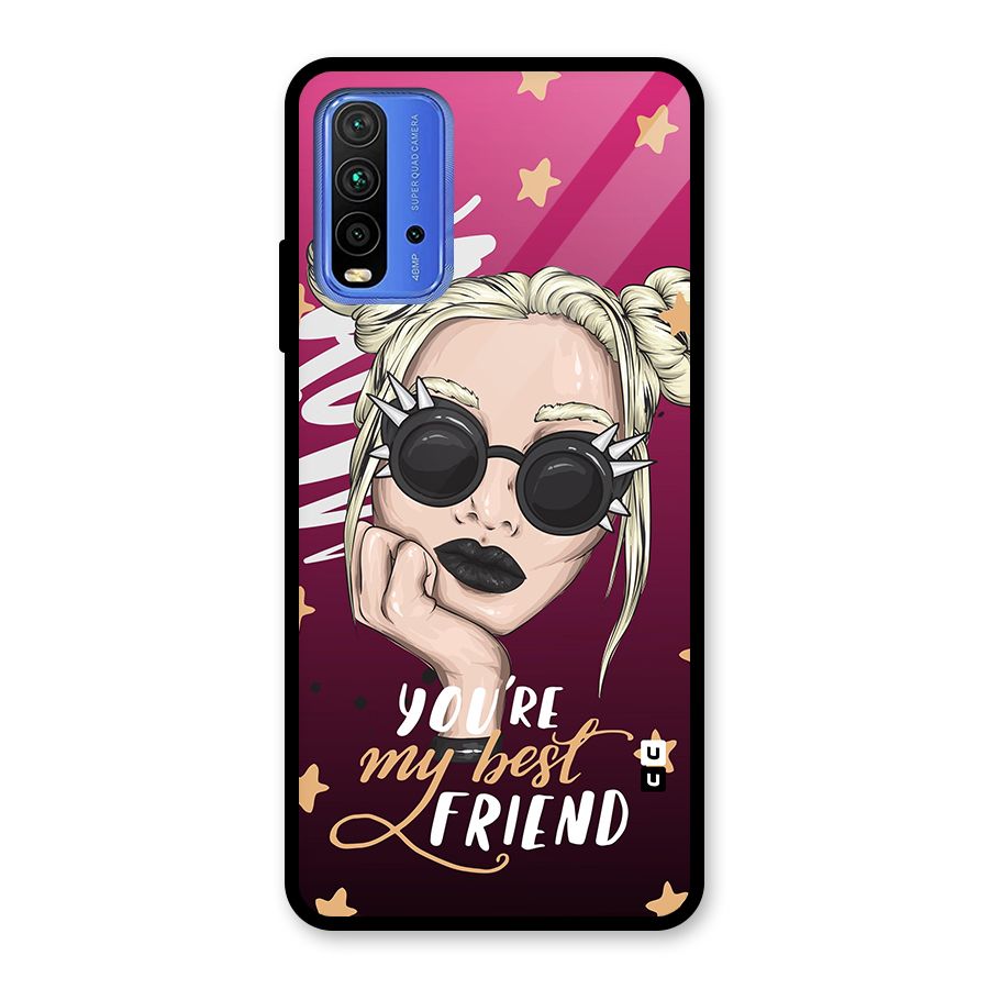 You My Best Friend Glass Back Case for Redmi 9 Power
