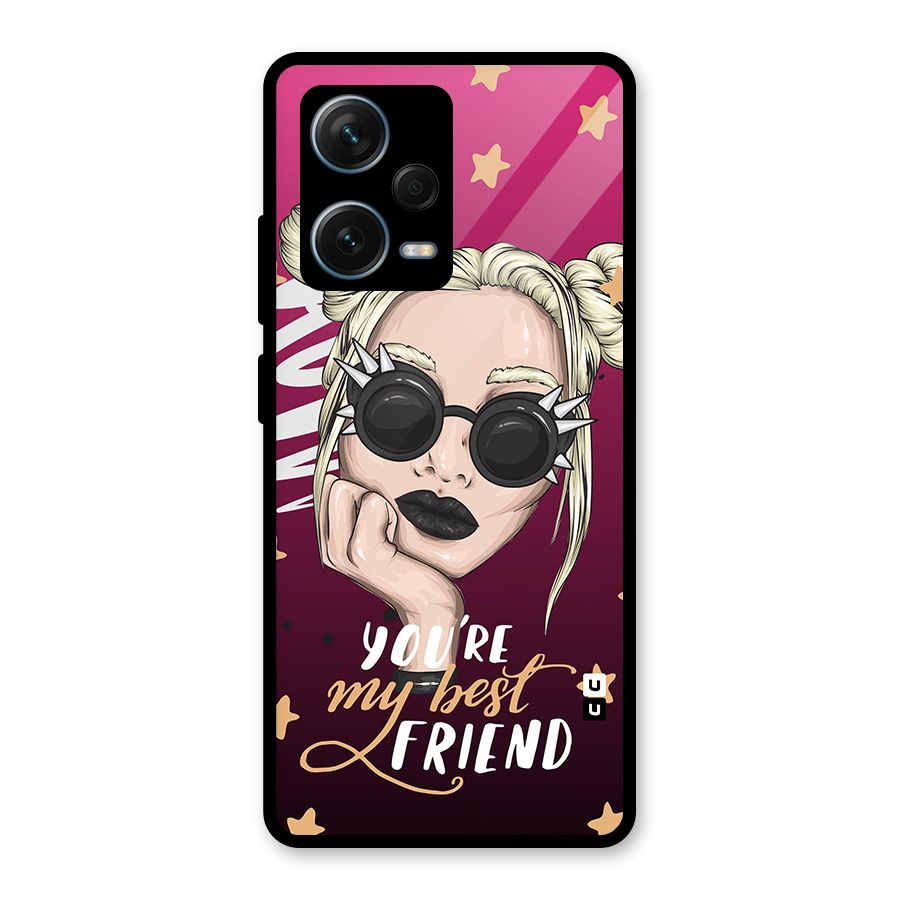 You My Best Friend Glass Back Case for Redmi Note 12 Pro Plus 5G