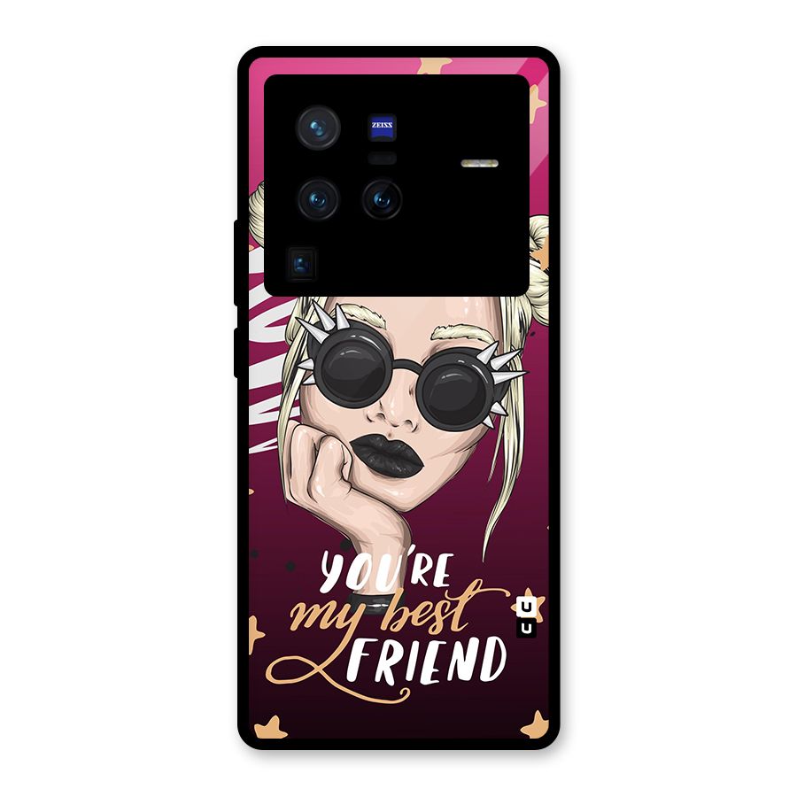You My Best Friend Glass Back Case for Vivo X80 Pro