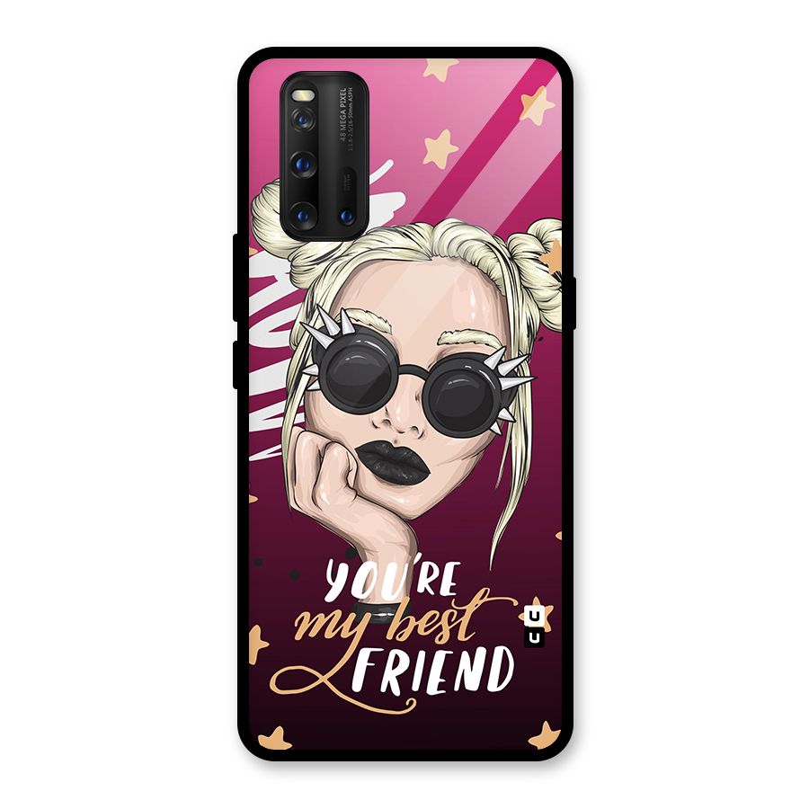 You My Best Friend Glass Back Case for Vivo iQOO 3