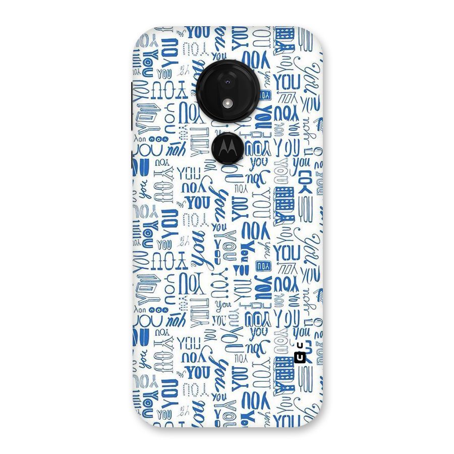 You Pattern Back Case for Moto G7 Power