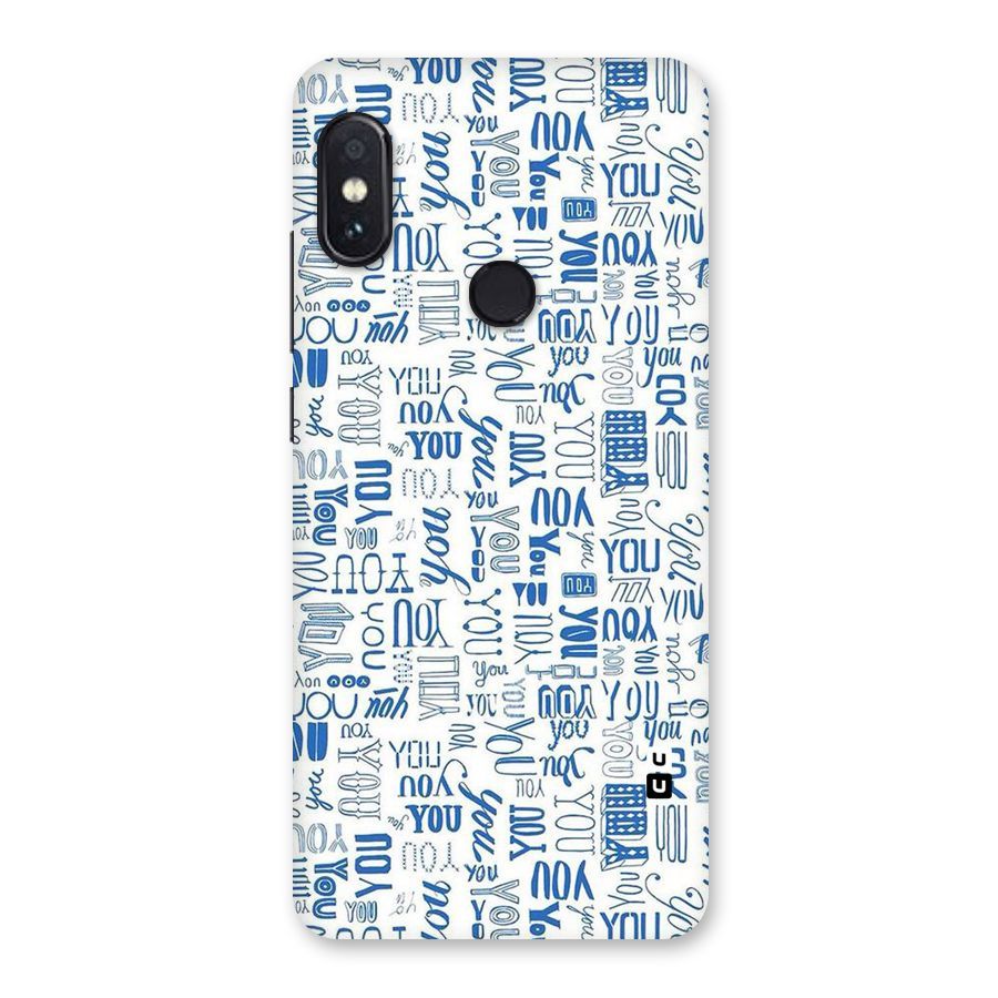 You Pattern Back Case for Redmi Note 5 Pro