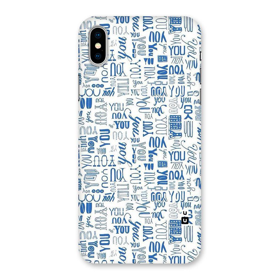 You Pattern Back Case for iPhone XS