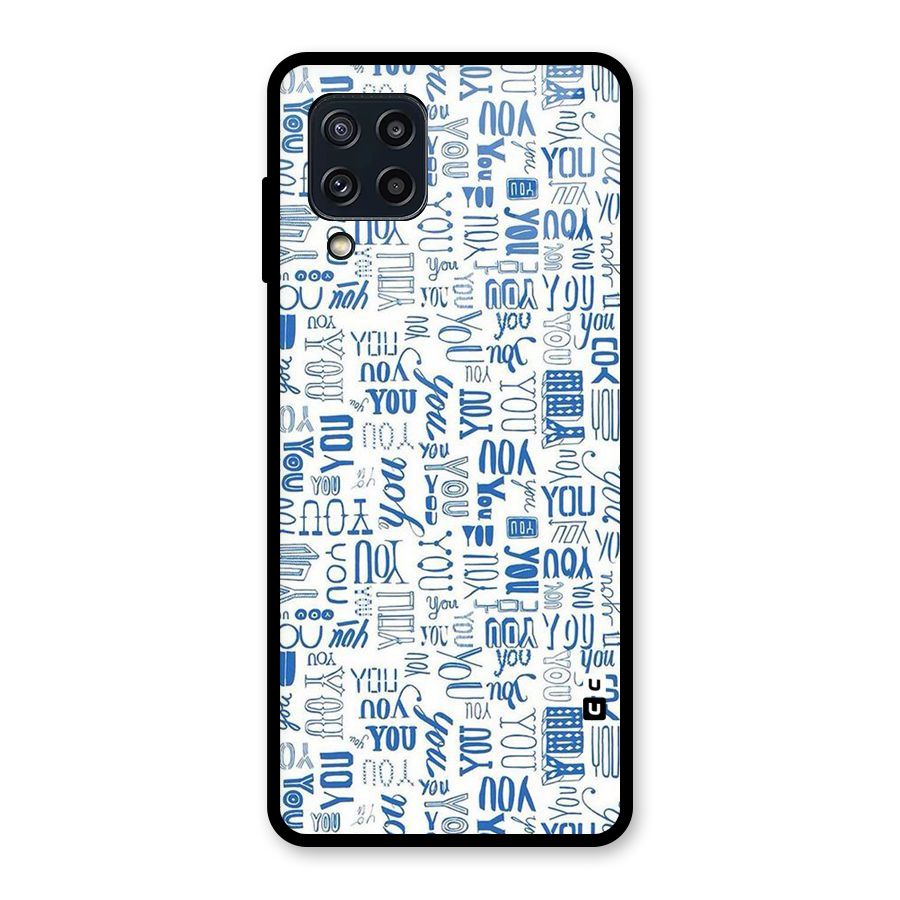 You Pattern Glass Back Case for Galaxy M32