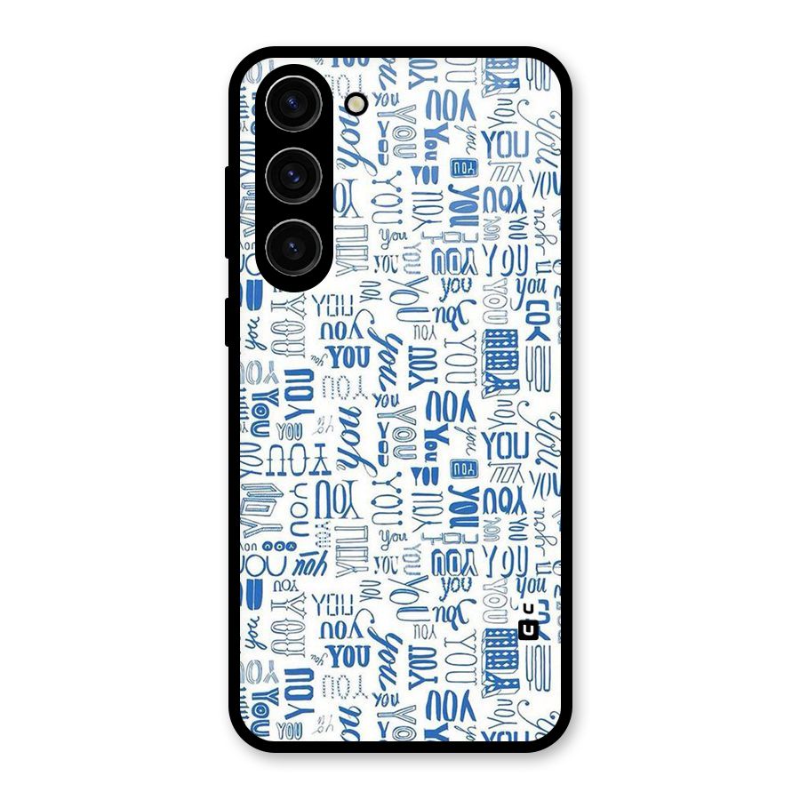 You Pattern Glass Back Case for Galaxy S23 Plus