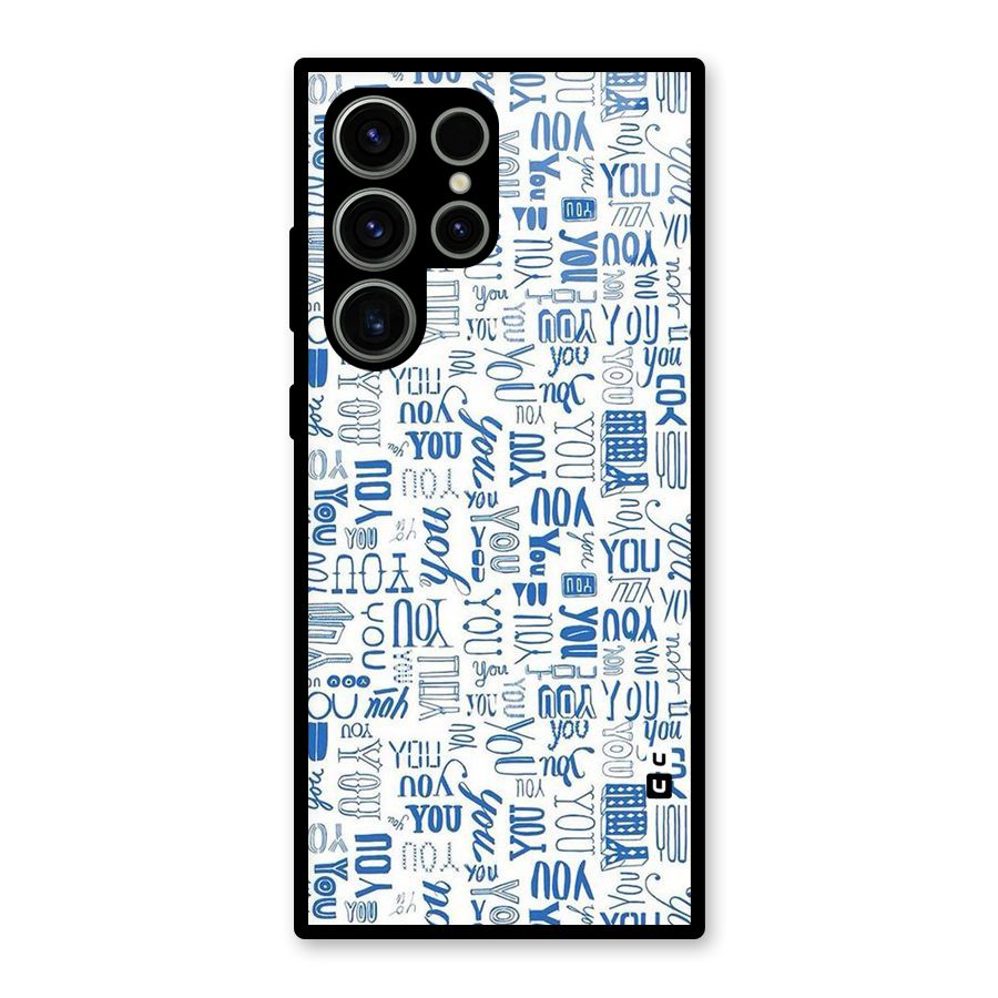 You Pattern Glass Back Case for Galaxy S23 Ultra