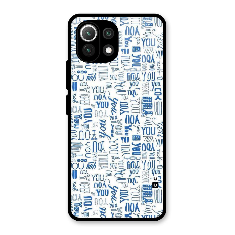 You Pattern Glass Back Case for Mi 11 Lite