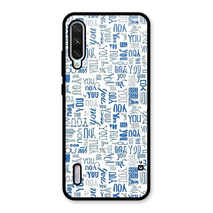 You Pattern Glass Back Case for Mi A3