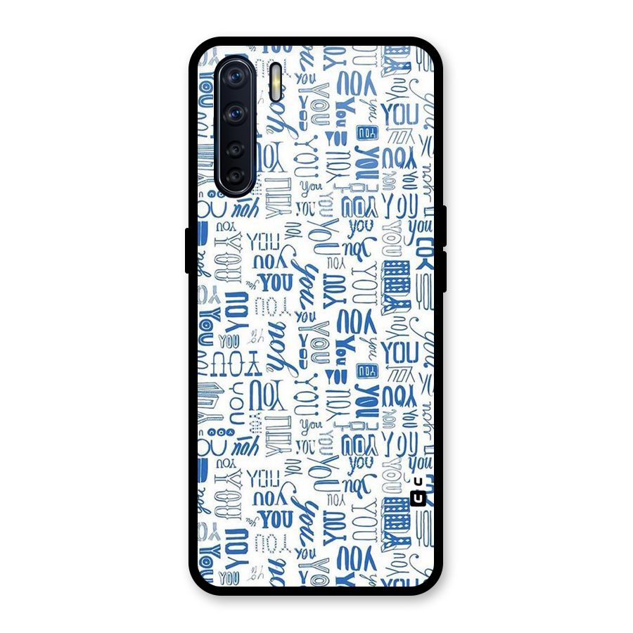 You Pattern Glass Back Case for Oppo F15