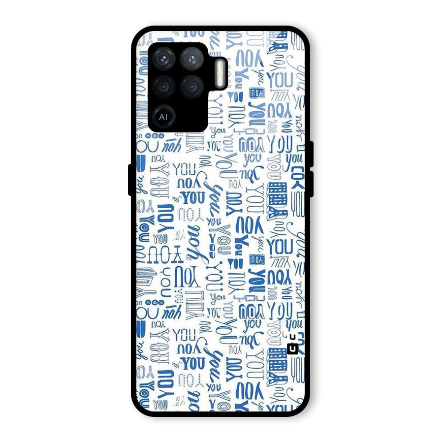 You Pattern Glass Back Case for Oppo F19 Pro