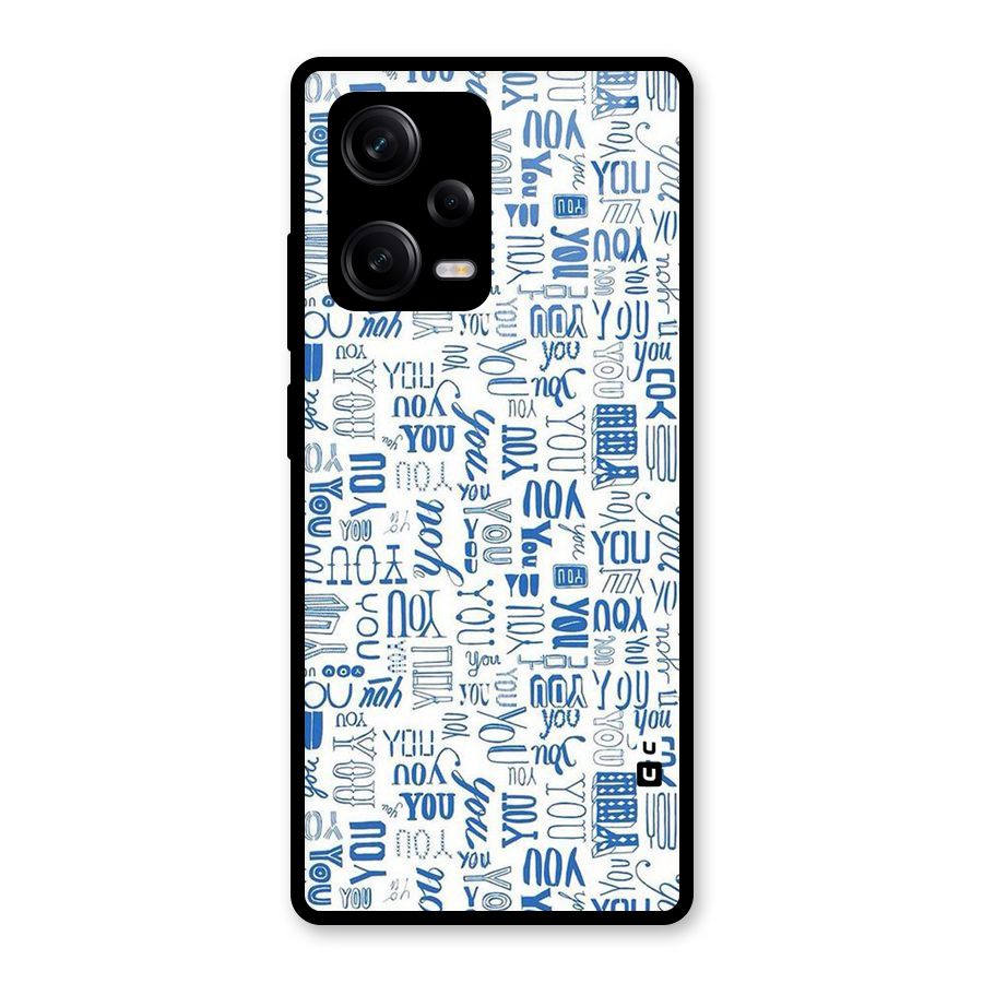 You Pattern Glass Back Case for Redmi Note 12 Pro