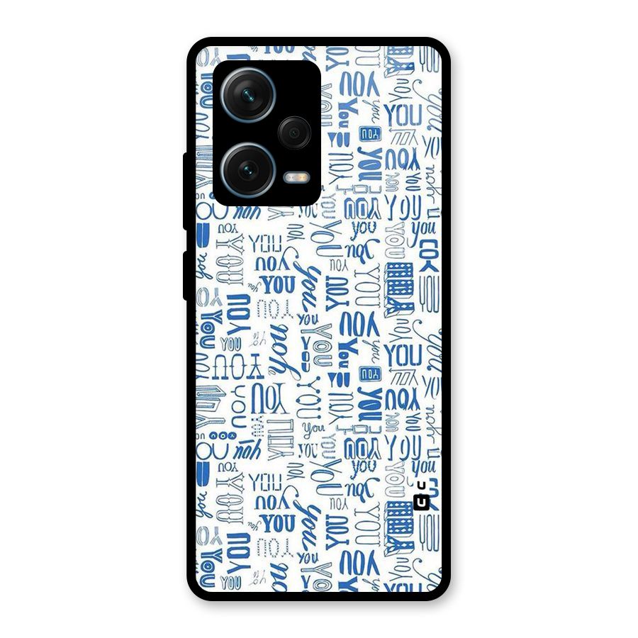 You Pattern Glass Back Case for Redmi Note 12 Pro Plus 5G