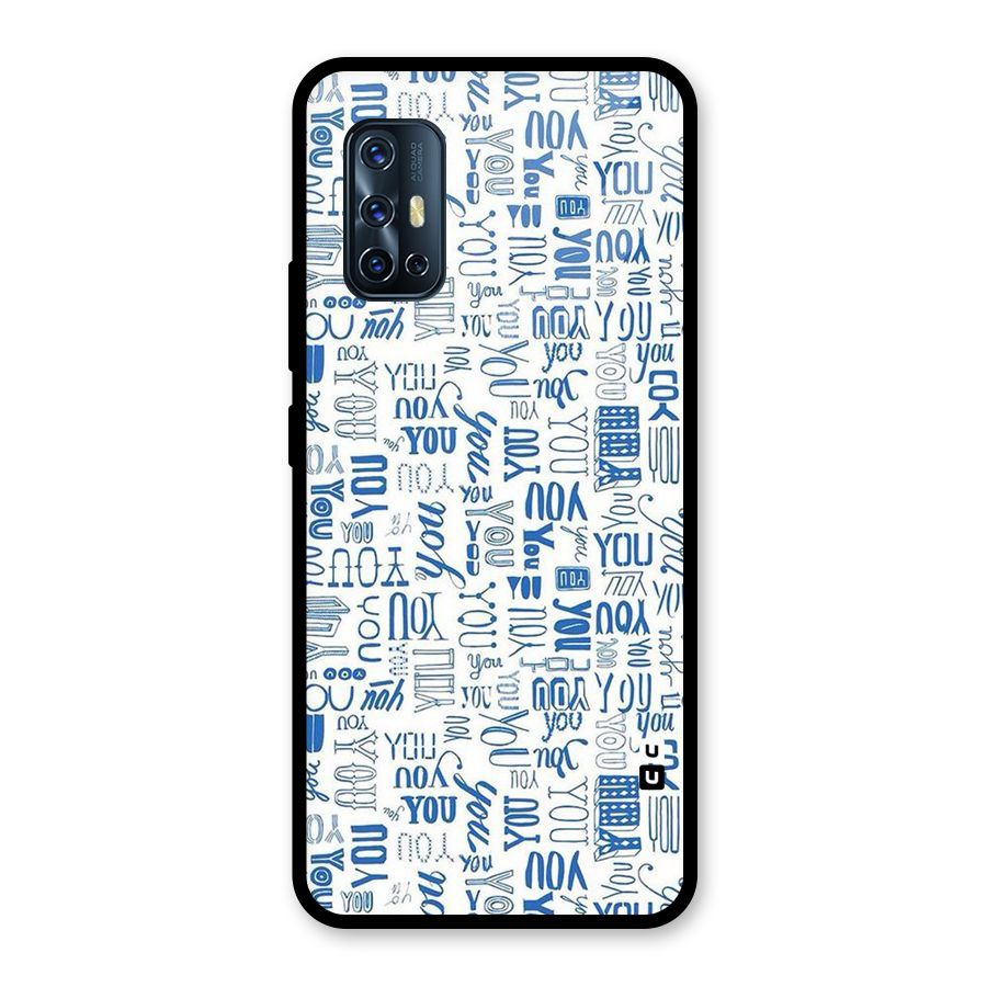 You Pattern Glass Back Case for Vivo V17