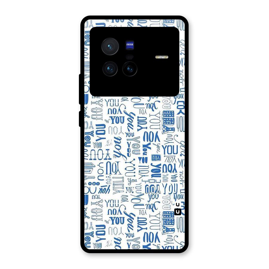 You Pattern Glass Back Case for Vivo X80