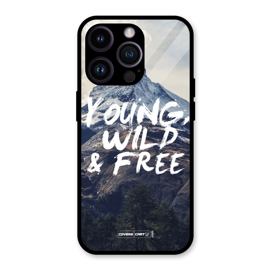 Young Wild and Free Glass Back Case for iPhone 14 Pro