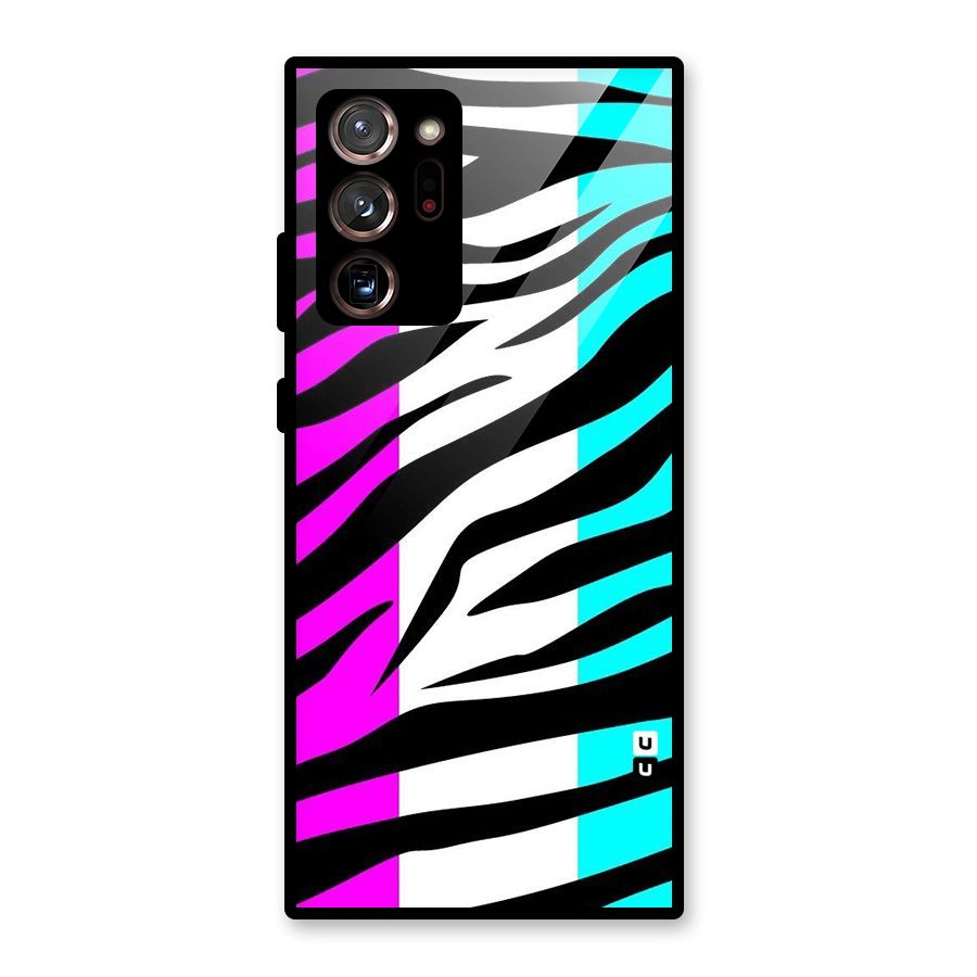Zebra Texture Glass Back Case for Galaxy Note 20 Ultra 5G