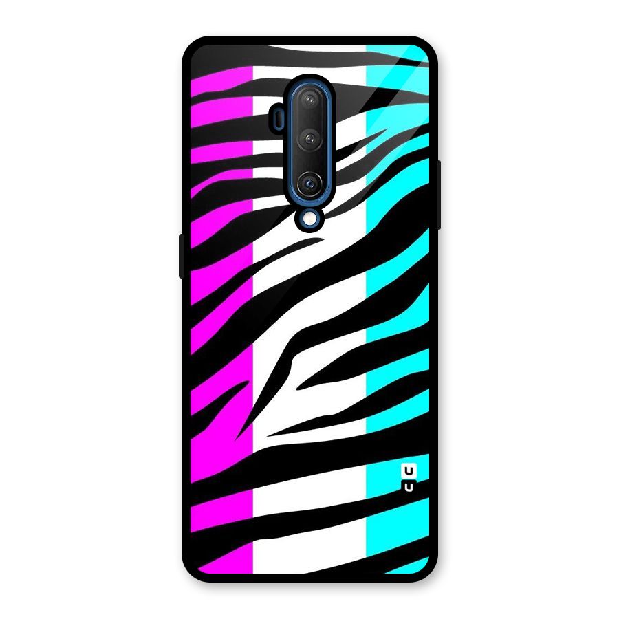 Zebra Texture Glass Back Case for OnePlus 7T Pro