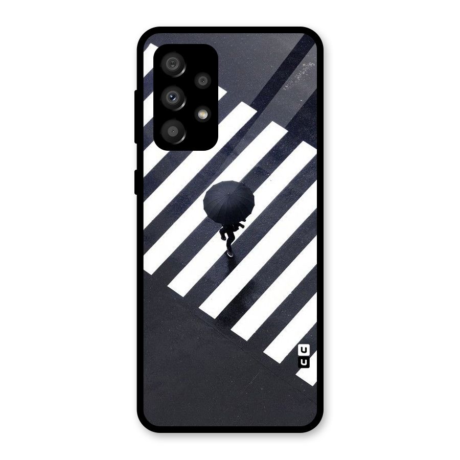 Zebra Walking Glass Back Case for Galaxy A32