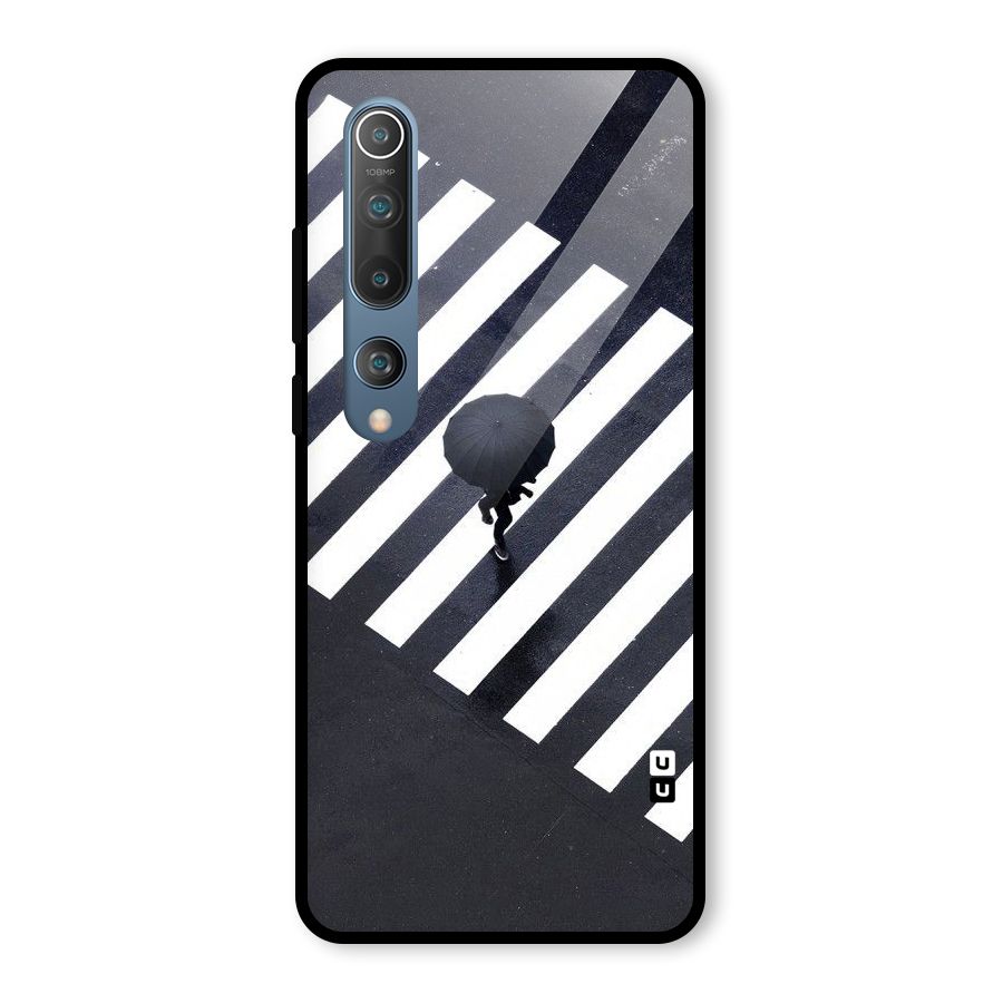 Zebra Walking Glass Back Case for Mi 10
