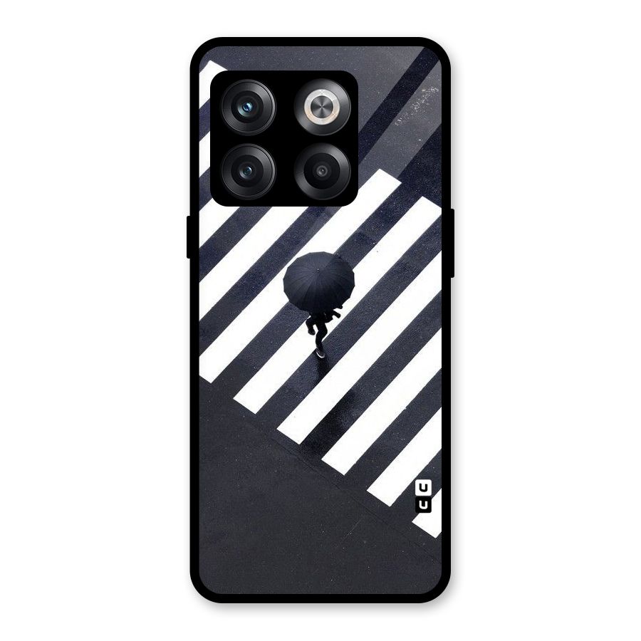 Zebra Walking Glass Back Case for OnePlus 10T