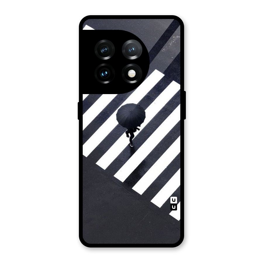 Zebra Walking Glass Back Case for OnePlus 11