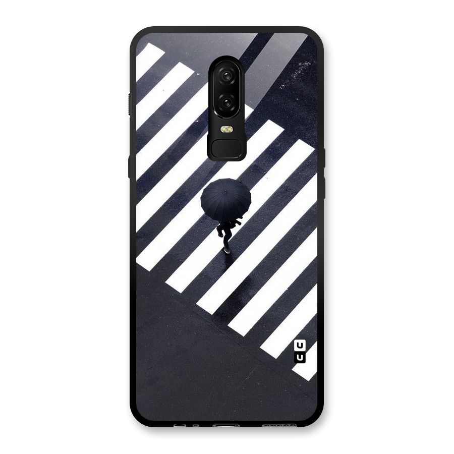 Zebra Walking Glass Back Case for OnePlus 6