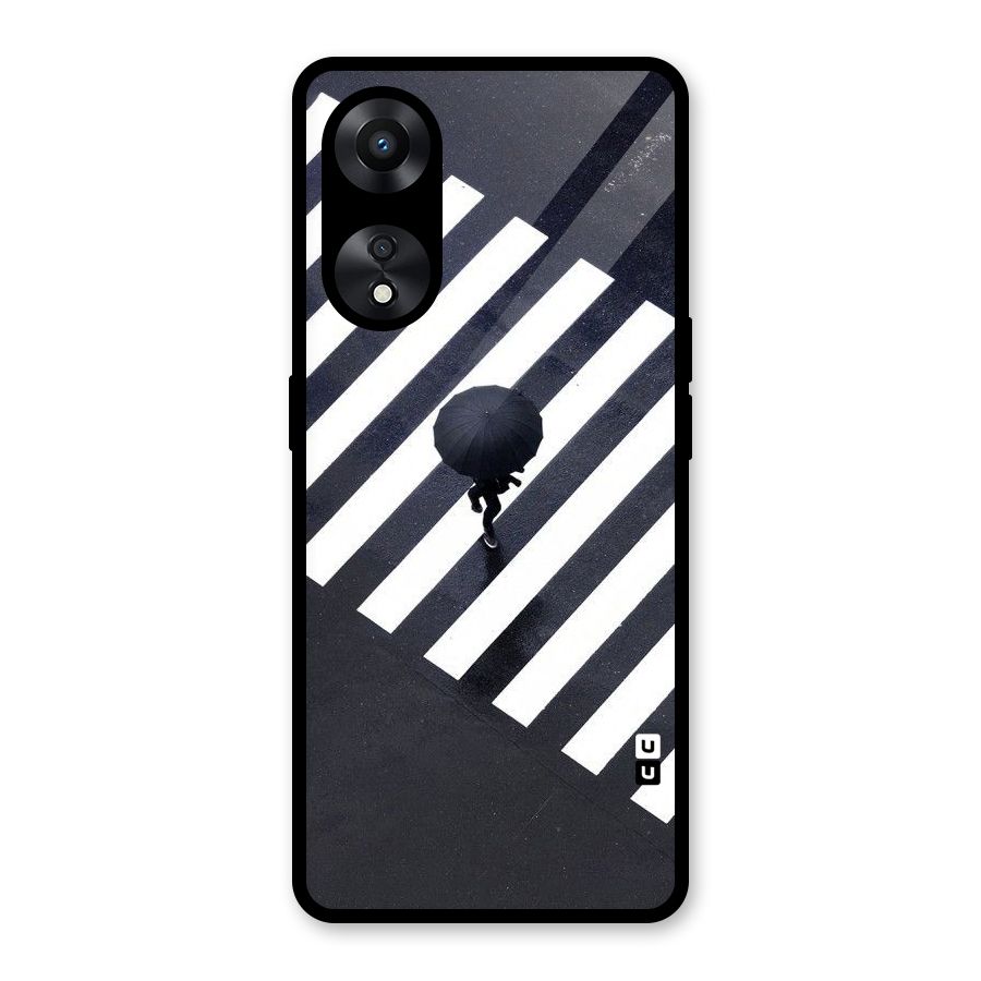 Zebra Walking Glass Back Case for Oppo A78