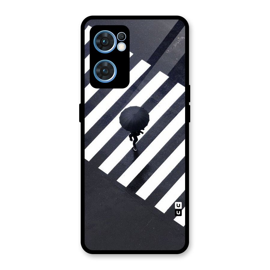 Zebra Walking Glass Back Case for Oppo Reno7 5G