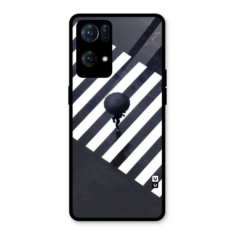 Zebra Walking Glass Back Case for Oppo Reno7 Pro 5G