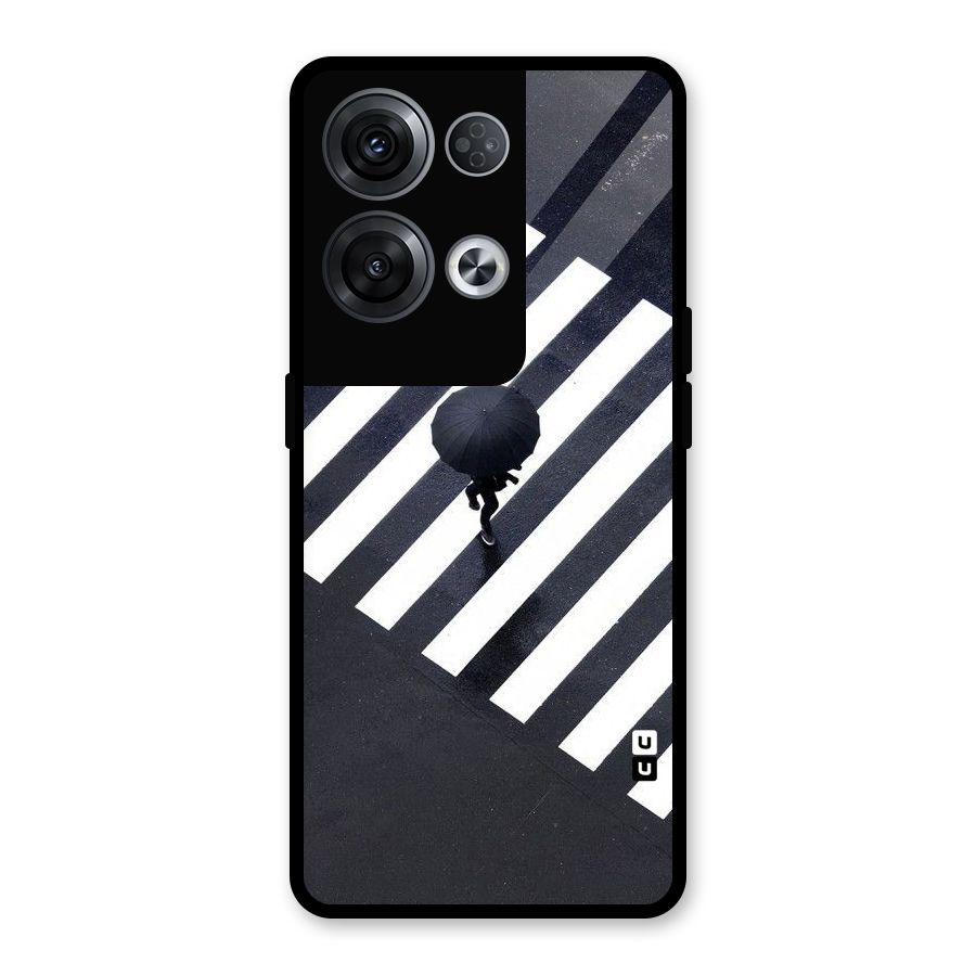 Zebra Walking Glass Back Case for Oppo Reno8 Pro 5G