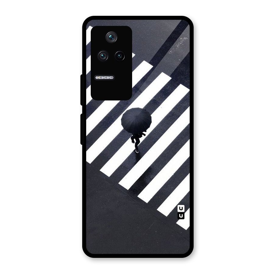 Zebra Walking Glass Back Case for Poco F4 5G