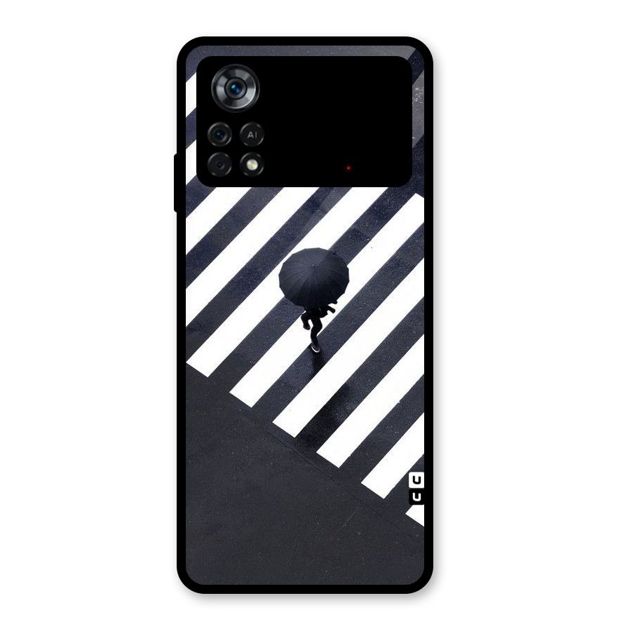 Zebra Walking Glass Back Case for Poco X4 Pro 5G