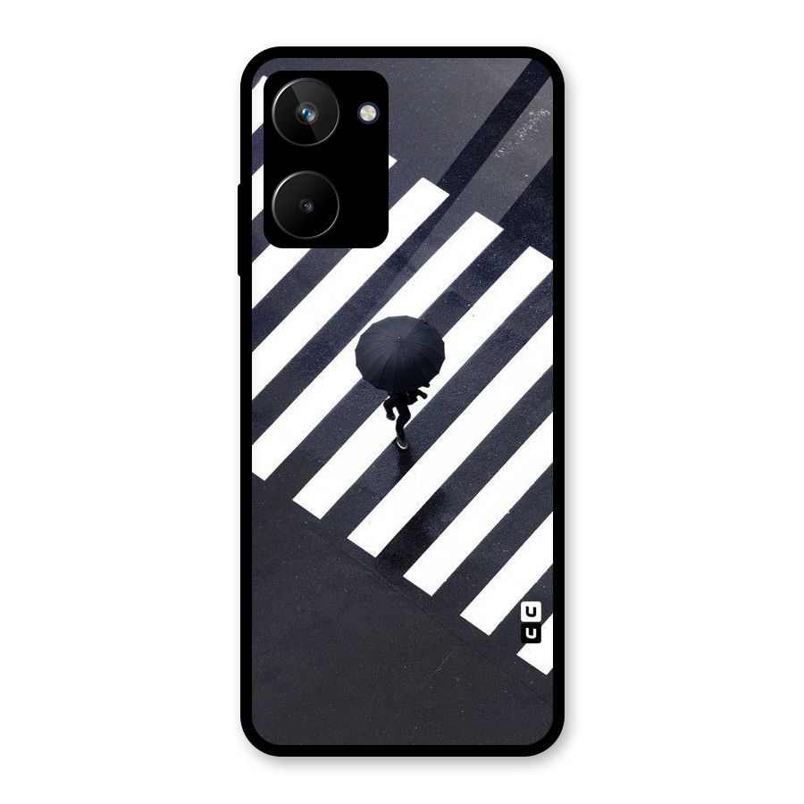 Zebra Walking Glass Back Case for Realme 10