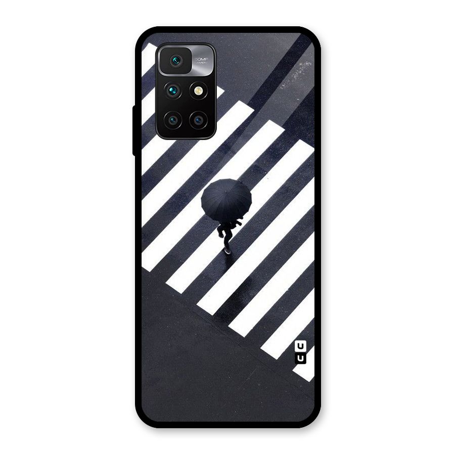 Zebra Walking Glass Back Case for Redmi 10 Prime