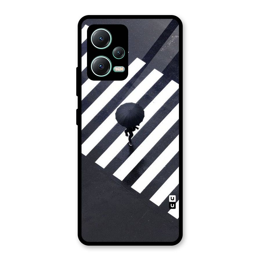 Zebra Walking Glass Back Case for Redmi Note 12 5G