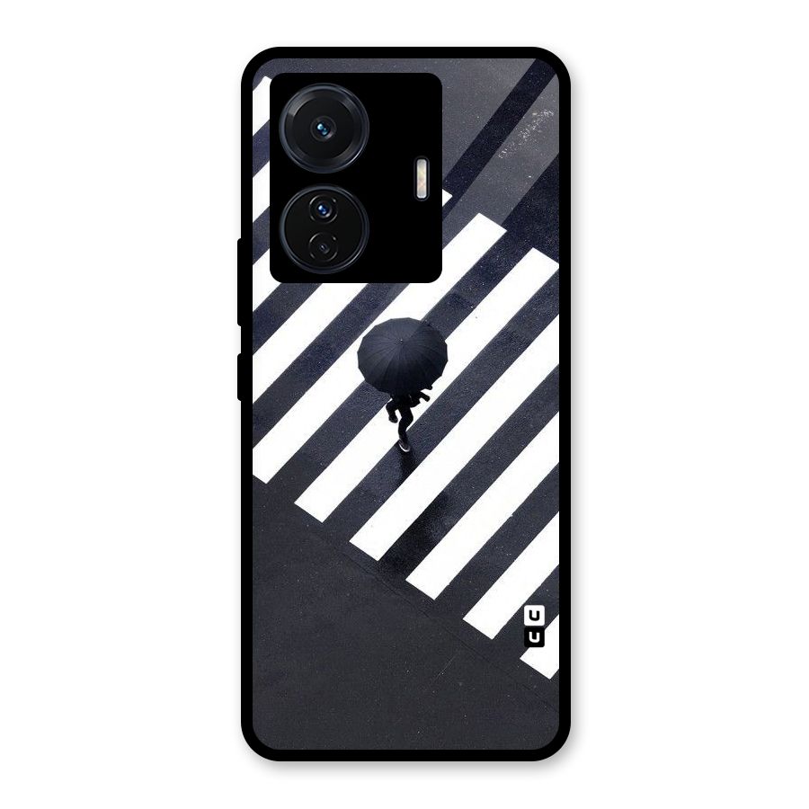 Zebra Walking Glass Back Case for Vivo T1 Pro