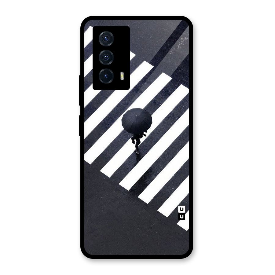 Zebra Walking Glass Back Case for Vivo iQOO Z5