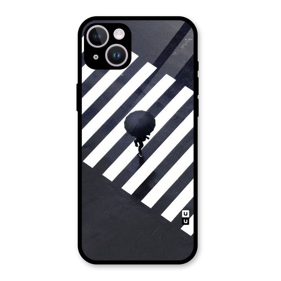 Zebra Walking Glass Back Case for iPhone 14 Plus
