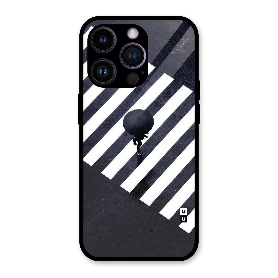 Zebra Walking Glass Back Case for iPhone 14 Pro