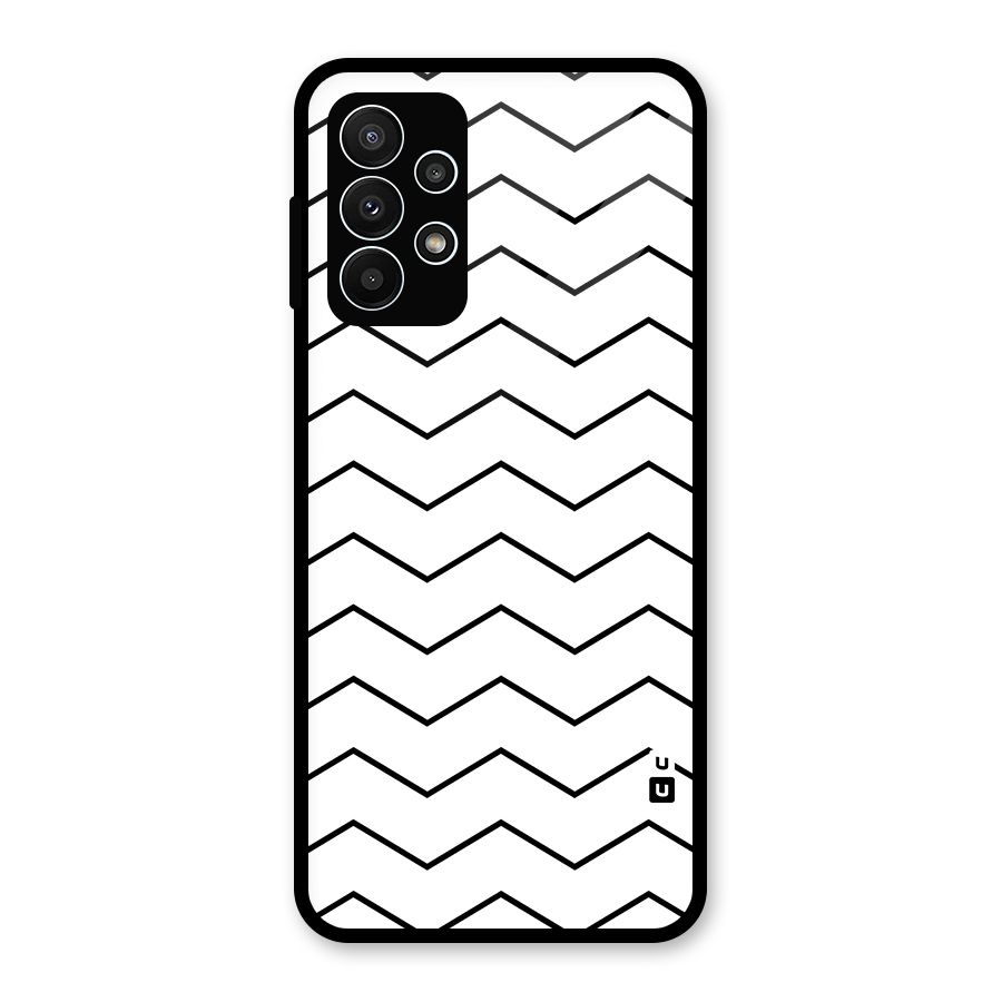 ZigZag Simple Classic Lines Glass Back Case for Galaxy A23