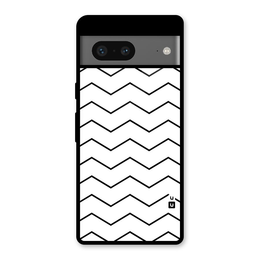 ZigZag Simple Classic Lines Glass Back Case for Google Pixel 7