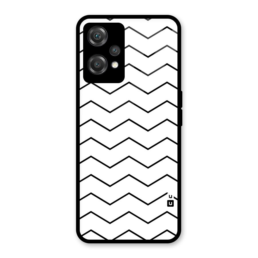 ZigZag Simple Classic Lines Glass Back Case for OnePlus Nord CE 2 Lite 5G