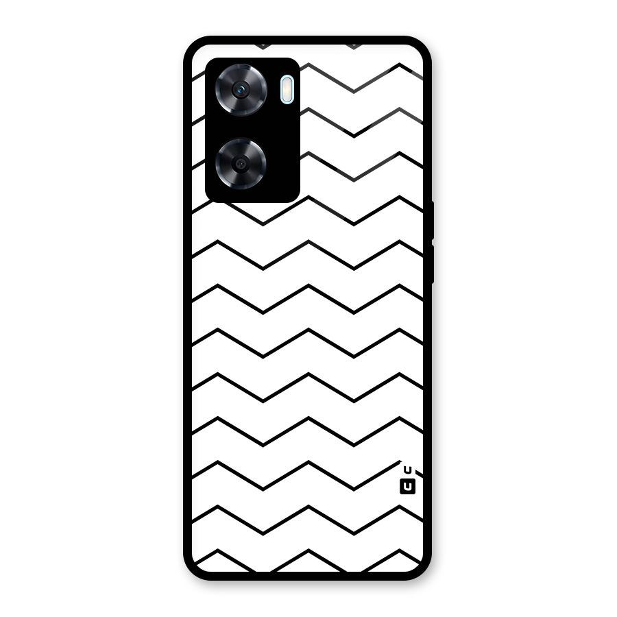 ZigZag Simple Classic Lines Glass Back Case for Oppo A77