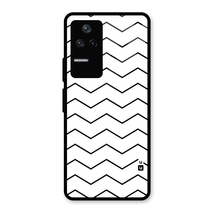 ZigZag Simple Classic Lines Glass Back Case for Poco F4 5G