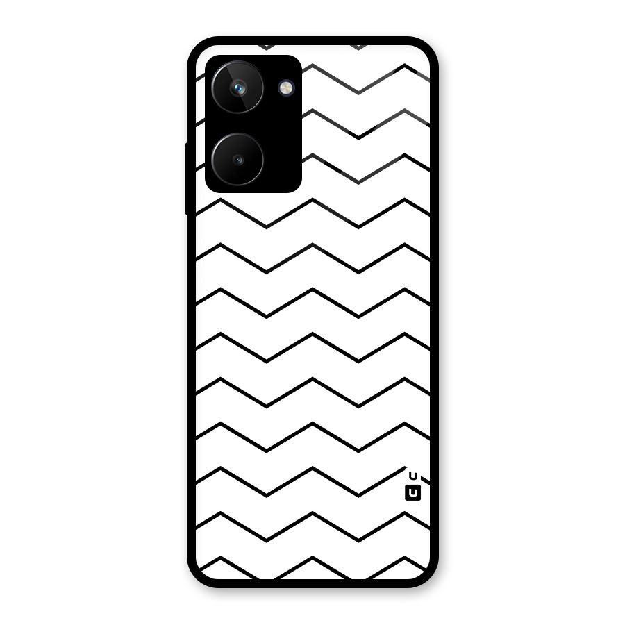 ZigZag Simple Classic Lines Glass Back Case for Realme 10
