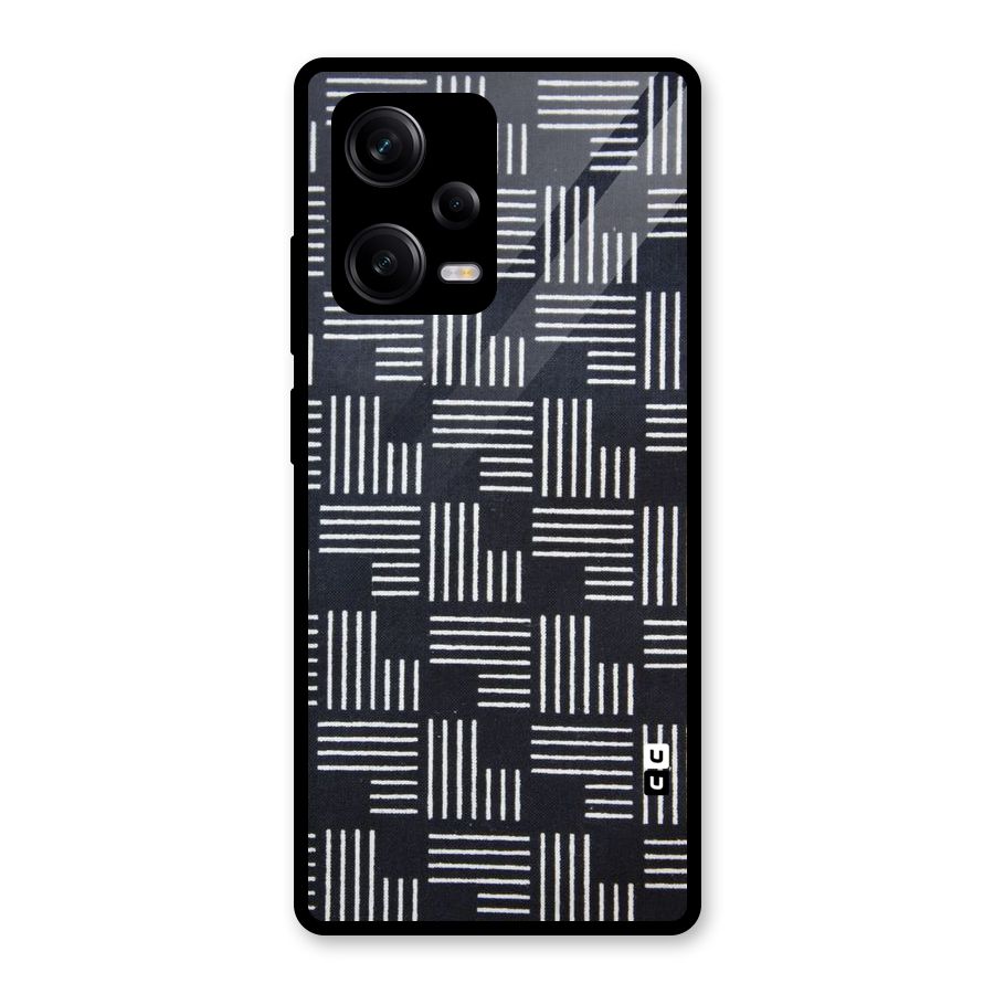 Zig Zag Hierarchy Glass Back Case for Redmi Note 12 Pro