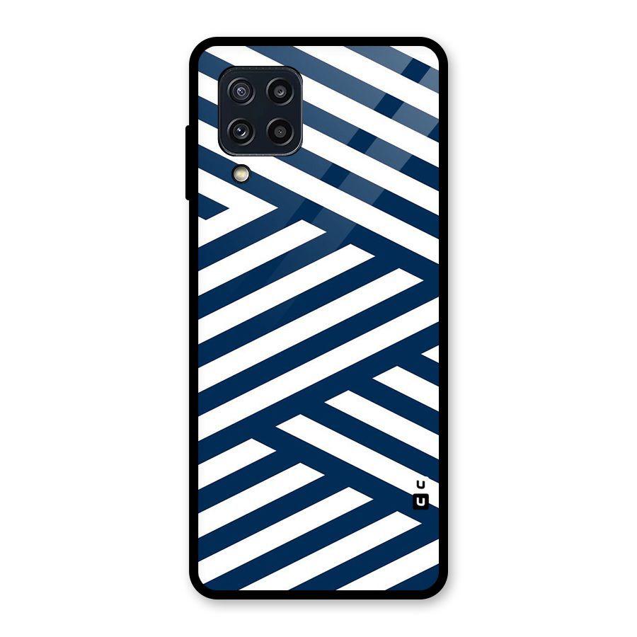 Zip Zap Pattern Glass Back Case for Galaxy M32